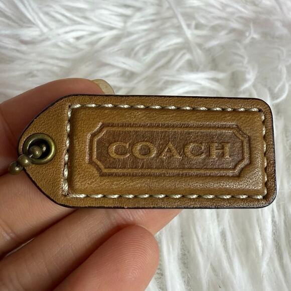 1.5" y2k COACH Vintage Fob Bag Charm Hang tag Hangtag - Picture 1 of 2